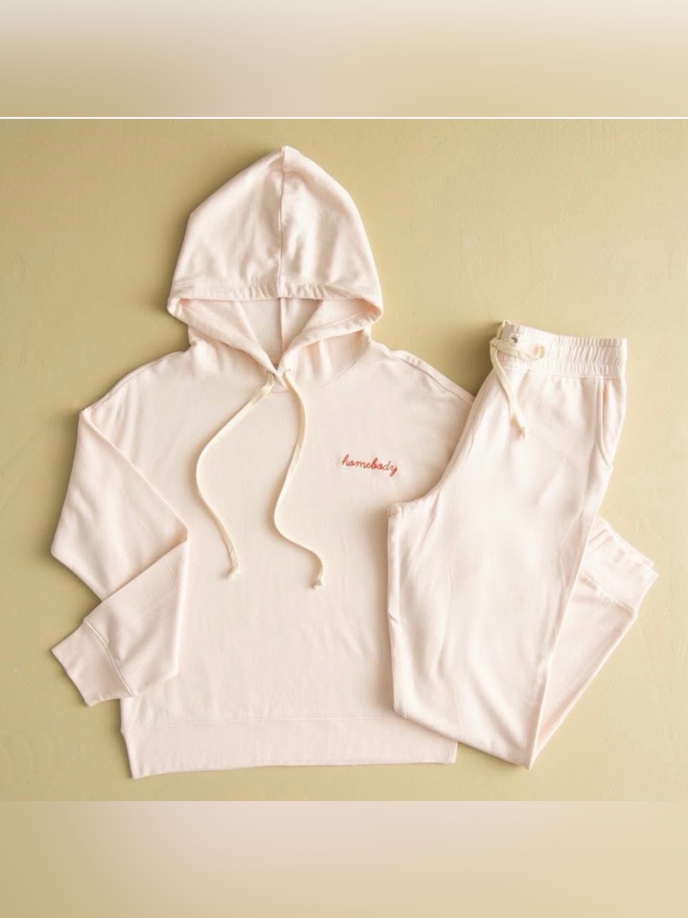 Magnolia Blush Pink Hooded Sweatshirt & Jogger Lounge Set XXL VGUC Soft & Comfy
